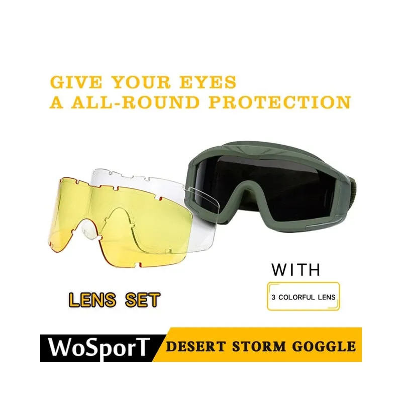 Ochranné brýle Desert Storm - černé