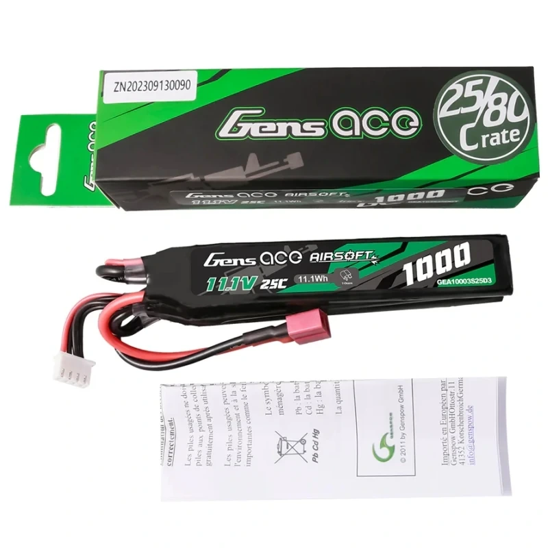 Gens ACE Li-Pol baterie 11,1V 1000mAh, 25C, T-Dean - Crane 1