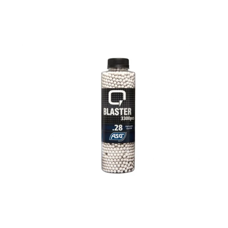 ASG kuličky Q Blaster 0,28g, 3300 BBs - Bílá