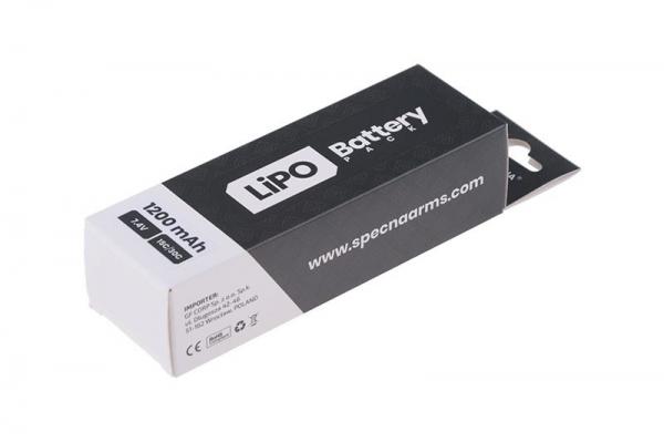 LiPo 7,4V 1200mAh 15/30C Battery - Butterfly Configuration