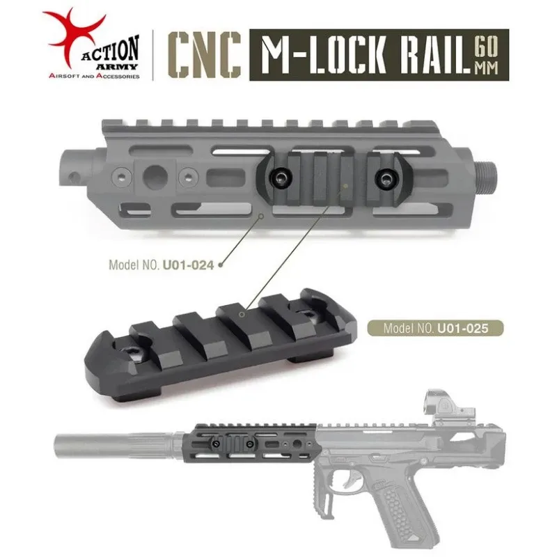 Action Army CNC RIS lišta pro M-LOK - 60mm