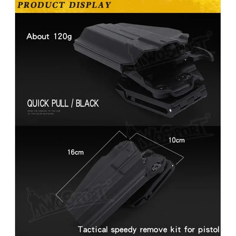 Opaskové plastové pouzdro GB35 - holster pro GLOCK 17/M92, MC