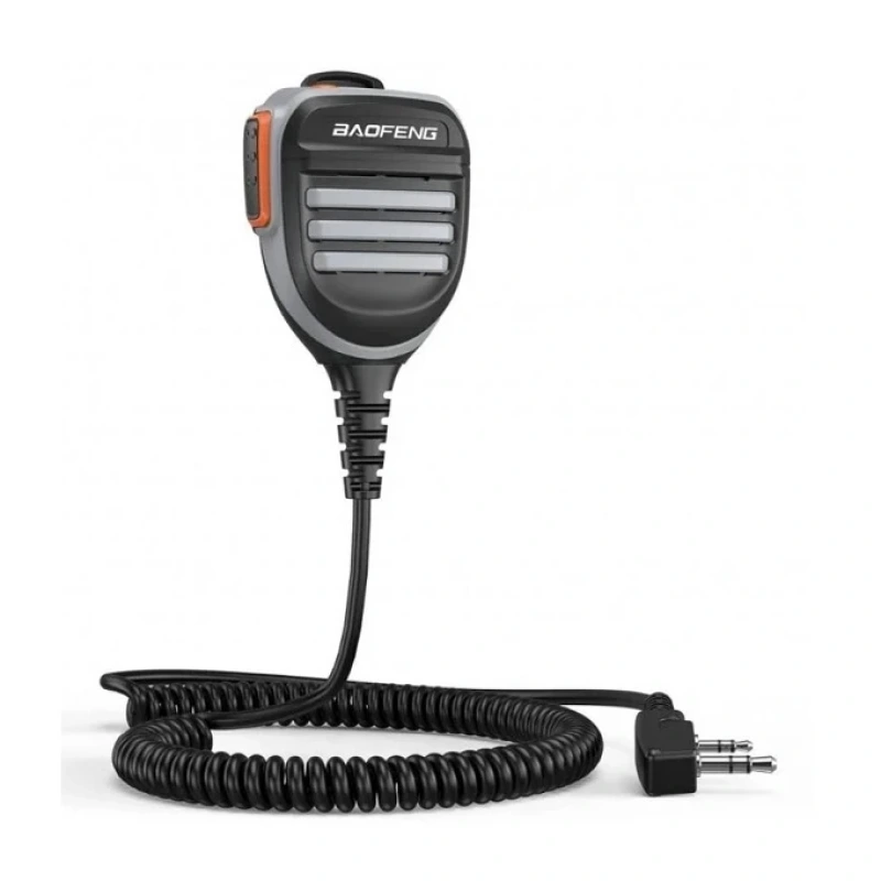 Externí mikrofon / reproduktor pro radiostanice Baofeng, kenwood 2-pin - Šedá